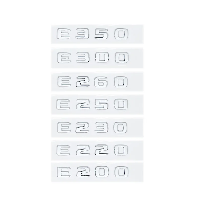 Car Trunk Letters Logo Emblem Badge Decals Sticker For Mercedes Benz E Class E200 E220 E230 E250 E26