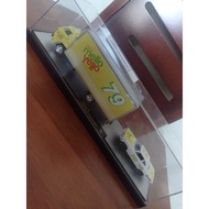 M2 diecast haulers truck dodge L600 and Plymouth road runner mello yello + acrylic box