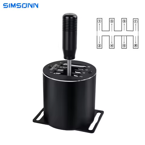 SIMSONN Sim Racing Gear Shifter 7+R Magnetic Induction Driving Simulator Games Manual H Gear For PC 