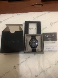 法國 agnes b.三眼計時不鏽鋼腕錶/40mm/BM3002J1/VD57-00A0SD
