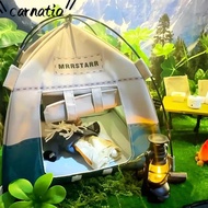 CARNATIOGV Camping Tent Model, Simulated Mini Miniature Doll Tent, Toy Model 1:12 Scale  Cloth Photo