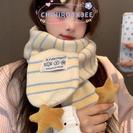 CHIHIRO1X3EE Cross Scarf, Keep Warm Soft Knit Scarf, Fashion Korean Style Thicken Vibes Neck Scarf W