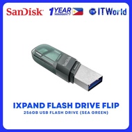 SanDisk iXpand Flash Drive Flip 256GB USB 3.1 Gen 1 Lightning & USB-A SDIX90N-256G-GN6NE itw