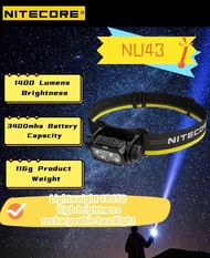 NITECORE NU43 Rechargeable Headlamp White & Red Light Lantern Outdoor Camping Headlight Flashlight B