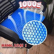 Đệm lót ghế gel silicon tổ ong đàn hồi tốt, hình vuông màu xanh - Nệm ghế ngồi ô tô, xe máy đa năng 