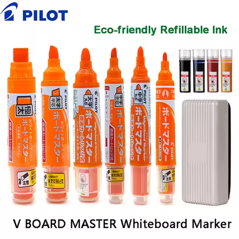 Pilot V Board Master Mark Pen Dry Eraser Specialized for Whiteboard, Low-odor Straight Liquid Fillab