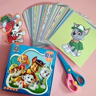 Paper-Cut Activity Set Paper-Cutting Scissors paw patrol Children's Toys Handmade diy