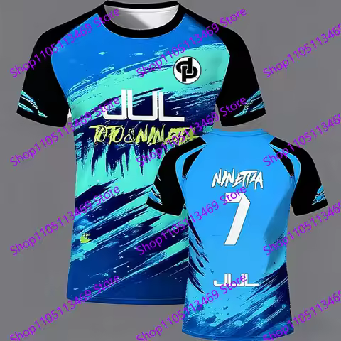 90-minute JUL Toto&Ninetta Pré Series Soccer T-shirt Women Men's Summer Outdoor Sports Quick-drying 