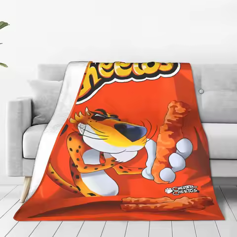 Cheetos Hot Snack Blanket Cartoon Flannel Throw Blanket Summer Air Conditioning Decoration Ultra-Sof