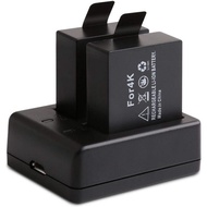 APEMAN Action Camera Battery Rechargeable Dual 1350mAh and USB Dual Battery Charger for Sport and Ac