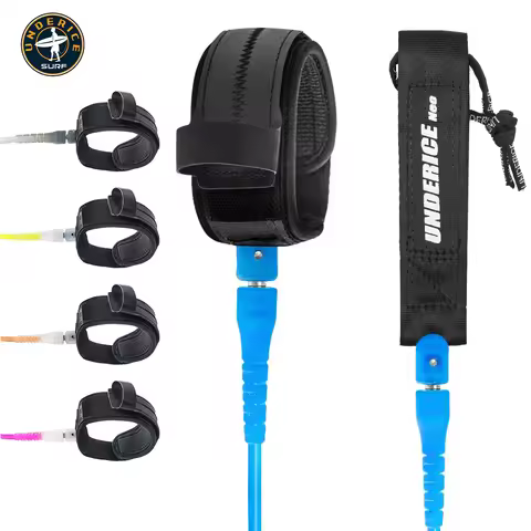 SUP Board Surf Leash 6/7/9FT PRO SERIES Surfboard Leash TPU Rope Stainless Swivels Longboard Foot Ro