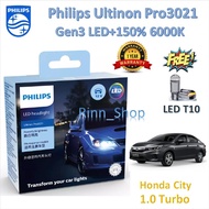 Philips Car Headlight Bulb Pro3021 LED+1 6000K Honda City 2014-2018 LED T10