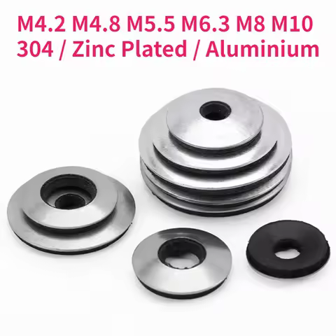 M4.2 - M10 304 / Zinc Plated / Aluminium EPDM Rubber Composite Waterproof Gasket Anti-loose Anti Sli