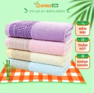 Khăn tắm sợi tre họa tiết ô vuông Bamboo Life