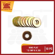 PlateRing "12 WP 8 X 20 Price Per Pack of 10 (PSP) Washer Plate Handle Lock 12 Diameter 8mm X 20mm W