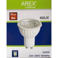 AREX GU10 8W 220V MR16 Spotlight Bulb GU 10 Spot Light LED Track Light Energy Saving Light GU10 LED 