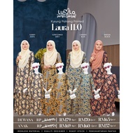 [LUVLA] Baju Kurung Batik Laura 11(B)  IRONLESS  murah (TAK PAYAH GOSOK / XS-5XL / Sedondon Mak Anak / printed plus size