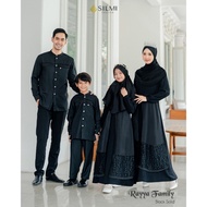 Sarimbit Keluarga 2024 Lebaran Premium Black Gamis Lebaran 2024