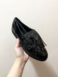 ASOS 黑色復古皮鞋 BLACK LEATHER LOAFERS