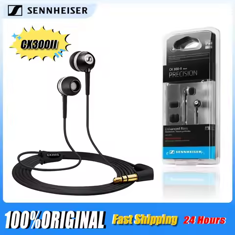 Sennheiser CX300II Wired in Ear Headphones with High Quality and High Resolution Are Compatible with