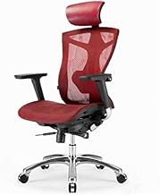 Office Chair Office Chair with Headrest and Adjustable Arms, Ergonomic Chair, Computer Chair, Boss Chair, Gaming Chair (Color : Red) hopeful