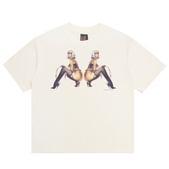 Hajime Sorayama collaboration retro vintage printed short sleeved T-shirt top