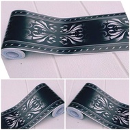 Wall border lis border sticker black silver