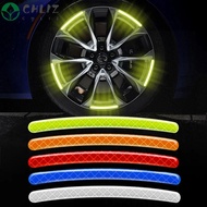CHLIZ 20pcs Tire Rim Reflective Strips, Motorcycle Bicycle Colorful Luminous Stickers Reflective Sticker, High Quality Luminous Creative Decoration Motorcycle Wheel Sticker