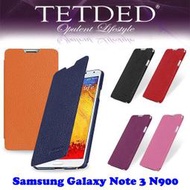 ☆瑪麥町☆ TETDED 法國精品 Samsung Galaxy Note 3 N900 超薄頂級牛皮側翻皮套