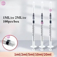 1ML/cc 2ML/cc 100pcs/box Luer Lock disposable  syringe Medical Beauty materials