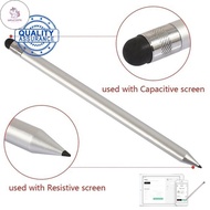 UN Simple Dual-use Touch Screen Pen Resistive Capacitance Stylus Tube Phone Pen Aluminum Metal Pen A