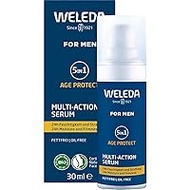 WELEDA Bio For Men 5-in-1 Multi Action Serum - Natural Cosmetics Anti Ageing Men's Face Care Concentrate Reduces Wrinkles &amp; Tightens Men's Face Serum with Aloe Vera &amp; Pomegranate Juice (Vegan / 30 ml)