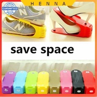 【HENNA】 Adjustable Organizer Shoe Slots Dual-layer Space Saver Shoe Rack Holder Storage