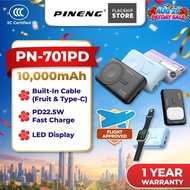 Pineng PN-701PD 10000mAh Magnetic Wireless w/ 22.5W Fast Charge Built-in Cables Powerbank