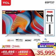 TCL 65 inch 4K Smart Android 11 TV - 65P727 (HDR, Dolby Vision Atmos, Dolby Audio, Camera-ready, Han