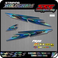 Sticker Striping Hologram Honda Karisma 125 Wave Thailand