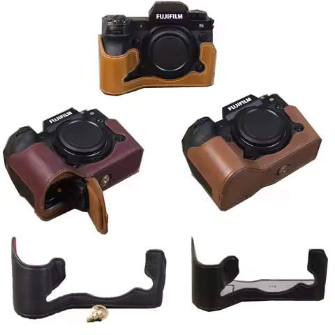 X-H2 X-H2S PU / Genuine Leather Camera Half Base Body Case Cover Protector for Fujifilm Fuji XH2S XH