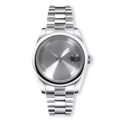 Men Datejust Watch Case 36/39/41mm Sapphire Glass Fit NH35/NH36/NH34 Waterproof Jubilee Steel