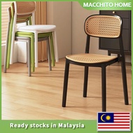 Chair Nordic Rattan Chair Backrest Chair Modern Minimalist HomeComfortable Chair Dining Chair