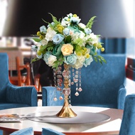 Creative Electroplating Crystal Flower Table Flower Wedding Props Flower Hotel Large Round Table Flo