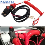 Motorcycle Engine Kill Stop Switch Boat Outboard Engine Motor Kill Stop Switch Safety Lanyard For AT