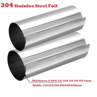 304 Stainless Steel Strip 1M - 0.05-0.5mm Thick, Width 100/200/300/400/500/600mm for Precision Machi
