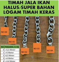bandul Timah jala lempar Rantai Jala Lempar udang ikan / Pemberat Jala Lempar