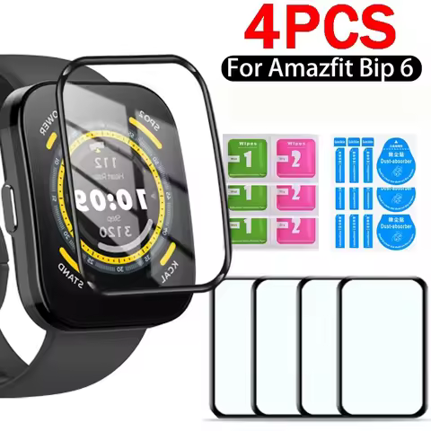 For Amazfit Bip 6 3D Curved Screen Protector HD Transparent Protective Film Not Glass for Amazfit Bi
