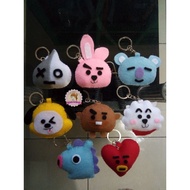 GANTUNGAN Bts keychain/flannel keychain/bts keychain