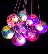 Bola karet bekel bisa menyala/ bola bekel air ukuran 65 mm LED flash ball