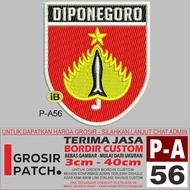 P-A56 LOGO EMBROIDERY PATCH KODAM LOGO ONPONEGORO - WHOLESALE REVIEW PATCH FOR THE TESTIMONIAL