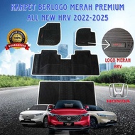 MERAH Honda Rubber Carpet HRV 2022-2025 Fullset Trunk with Red Logo Premium Quality Compatible with 