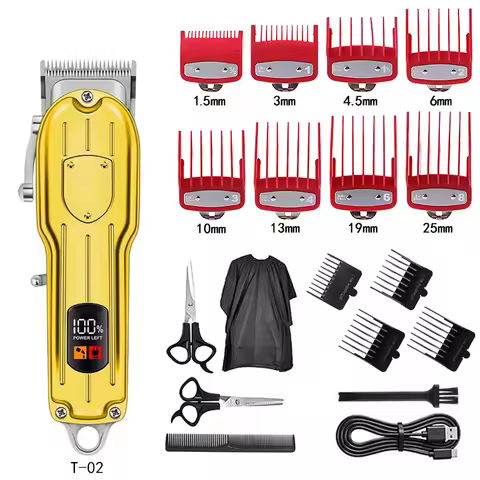 Professional Hair Clippers Barber Clippers and Trimmers Set, Cordless Hair Clippers for Hair Cutting