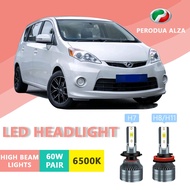 2PCS PERODUA Alza Car LED Headlight Bulb 6000K White H7 H8/H11 Hi/Lo Beam Headlamp Lampu